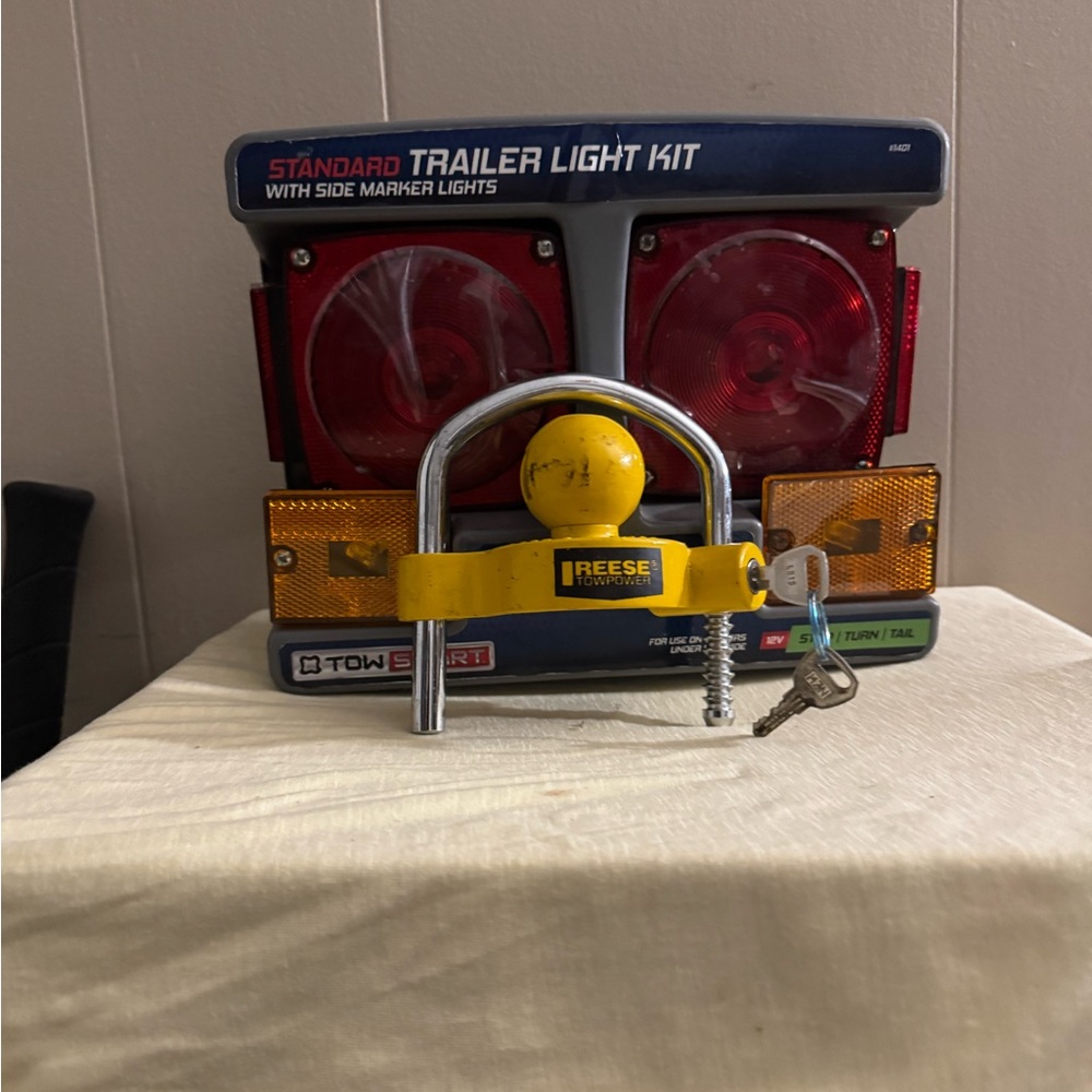 Reese Towpower Yellow Trailer Coupler Lock with Keys